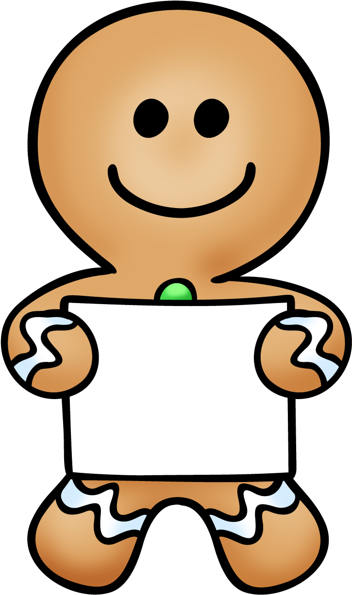 Bordes, Marcos Y Cartel - Gingerbread Man Clip Art - Png Download (757x1248), Png Download