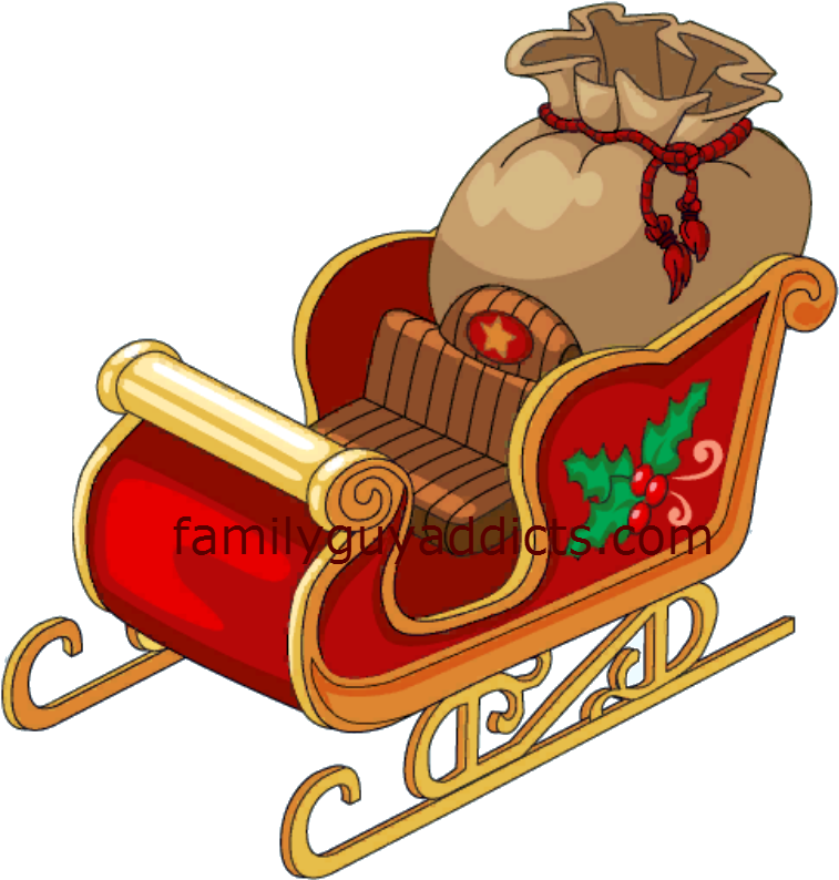 Santa Claus Sleigh Png - Santa's Sleigh Without Santa Clipart (757x794), Png Download