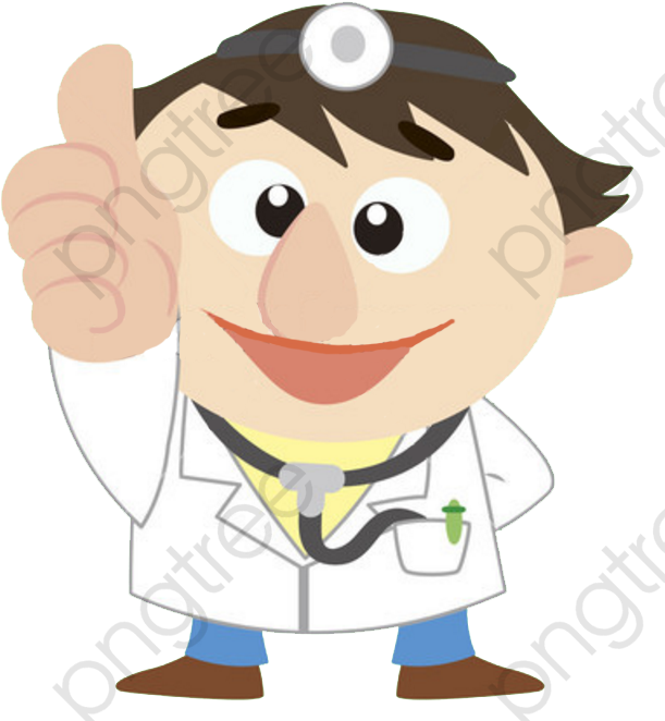 Man Clipart Thumbs Up - Doctor Thumbs Up Cartoon - Png Download (646x712), Png Download