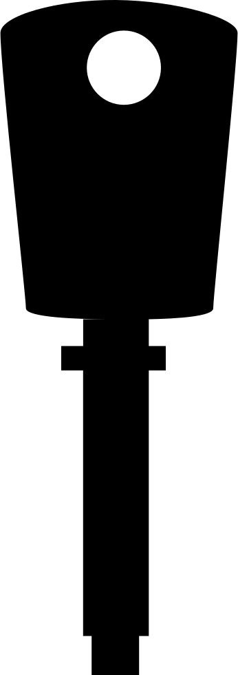 Key Silhouette Png Clipart (346x980), Png Download