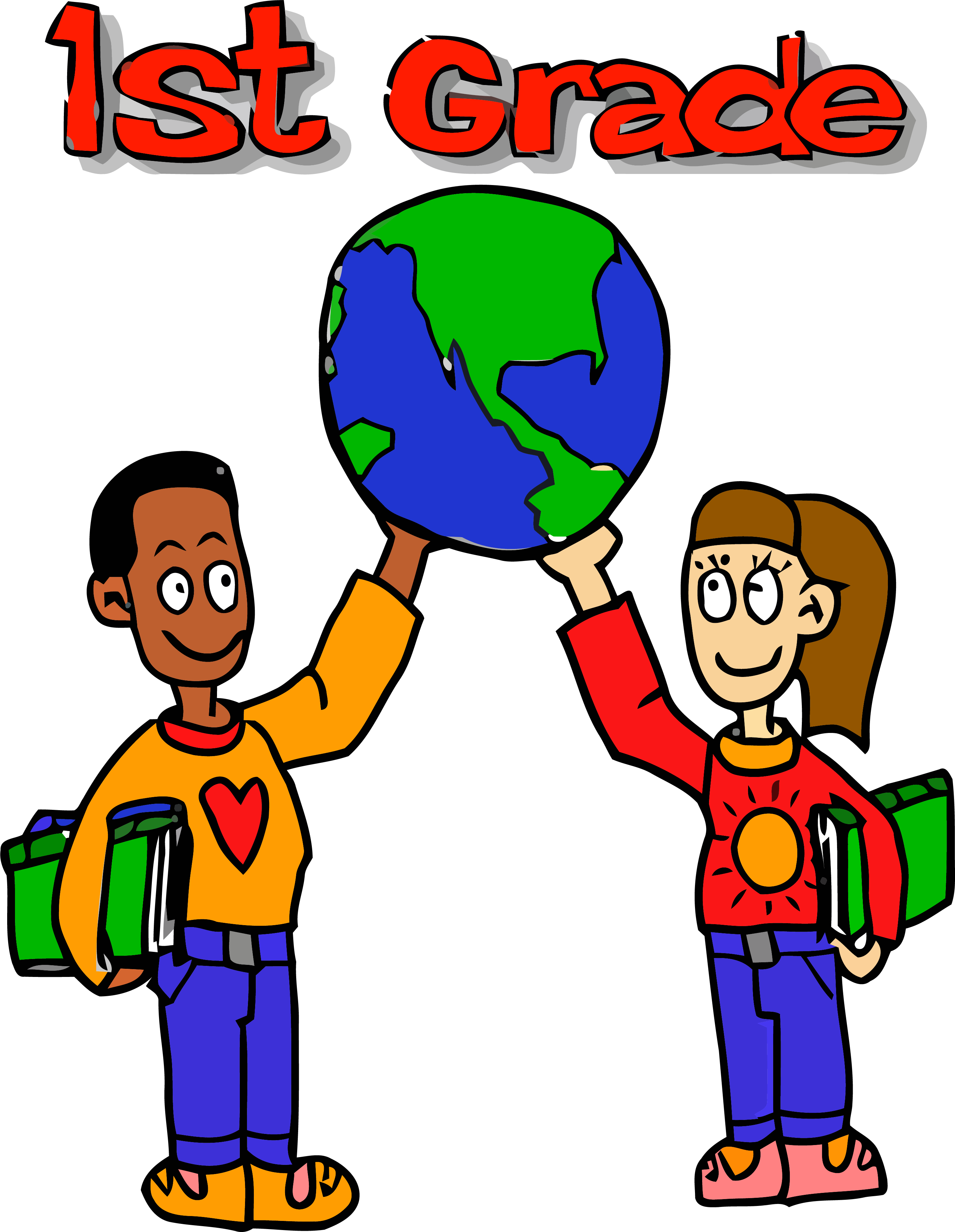 First Grade World Kids Carry Clipart Png - 5th Grade Transparent Png (2931x3782), Png Download