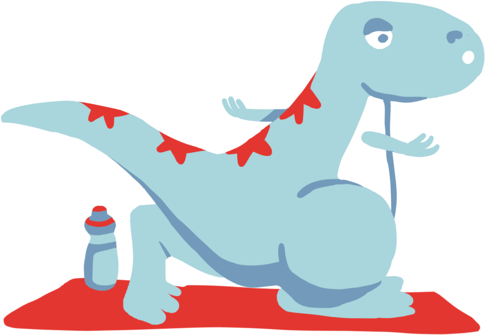 Yoga Rex Clipart (1000x1000), Png Download