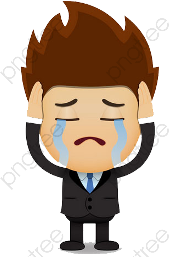 Man Clipart Sad - Sad Man Cartoon Png Transparent Png (796x979), Png Download