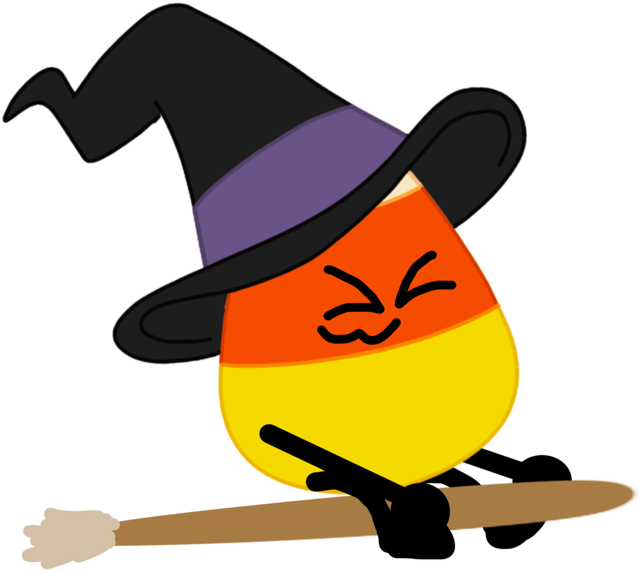 Candy Corn Clipart Witch - Cartoon - Png Download (947x844), Png Download
