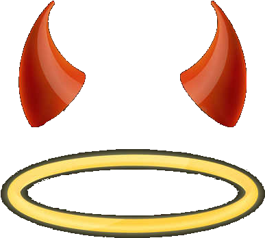 #horns #halo - Horn And Halo Png Clipart (407x382), Png Download