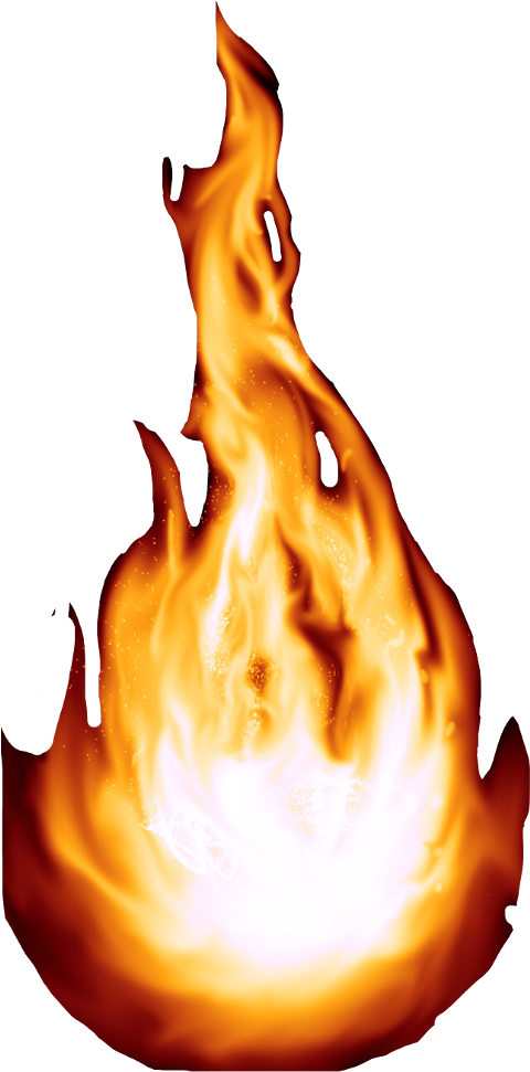 Flame Clipart (480x971), Png Download