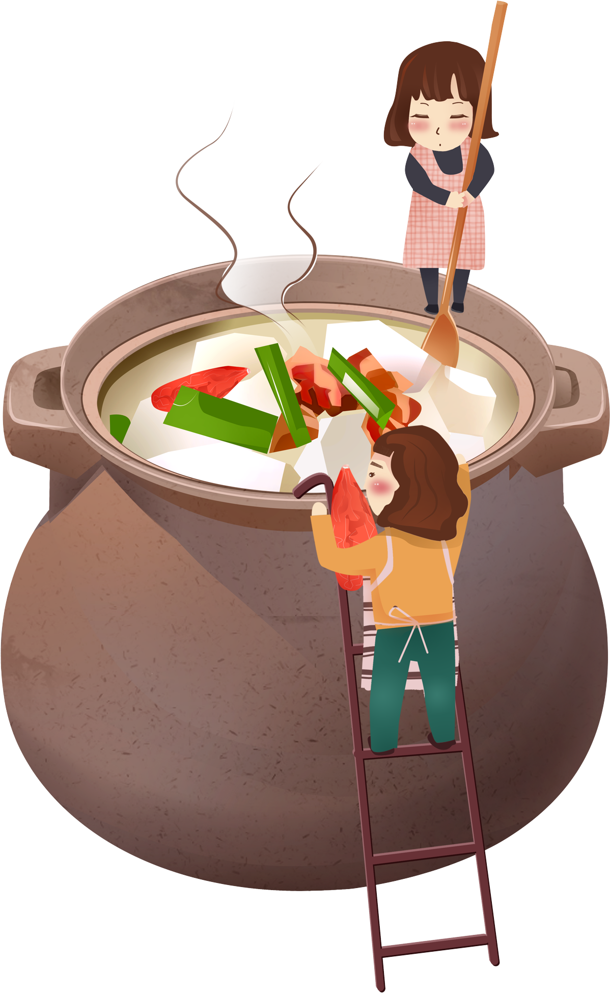 Hand Painted Creative Culinary Battle Casserole Png - Cartoon Clipart (2000x2000), Png Download