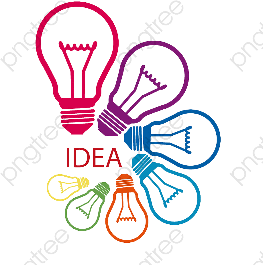 Idea Clipart Creative - Bombillas De Colores Png Transparent Png (1000x1000), Png Download