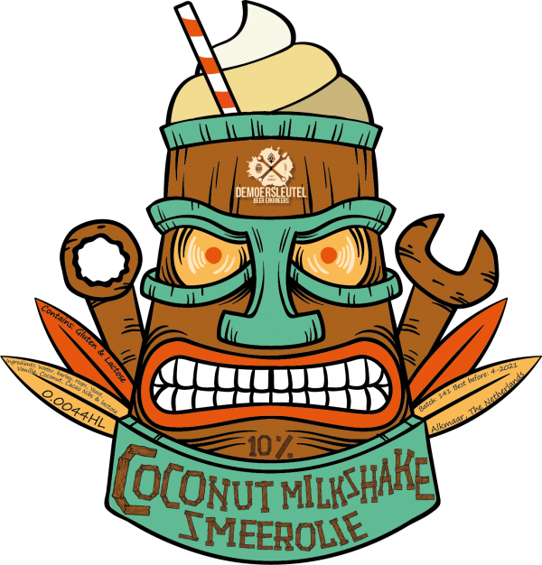 Smeerolie Coconut Milkshake Clipart (600x626), Png Download