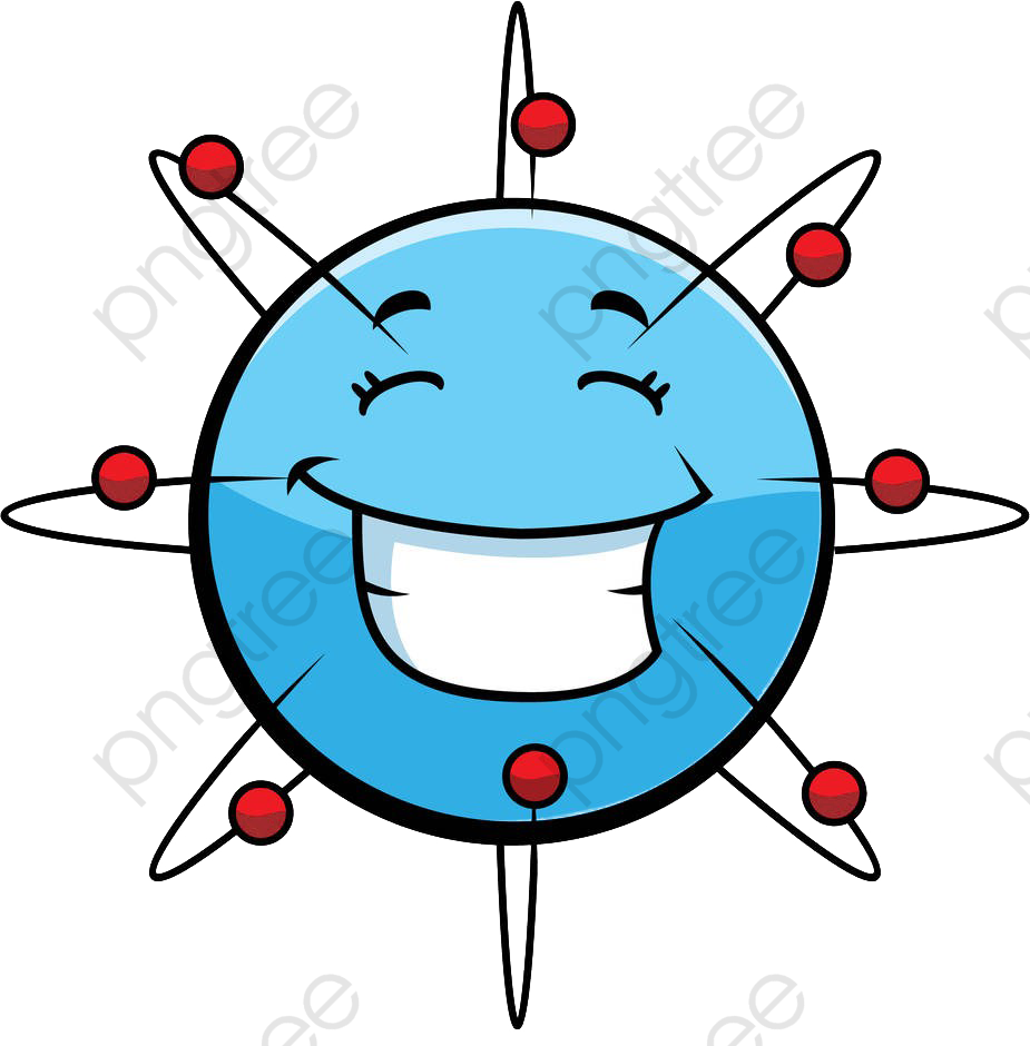 Atomic Smiling Illustration - Atom Clipart With Face - Png Download (925x940), Png Download