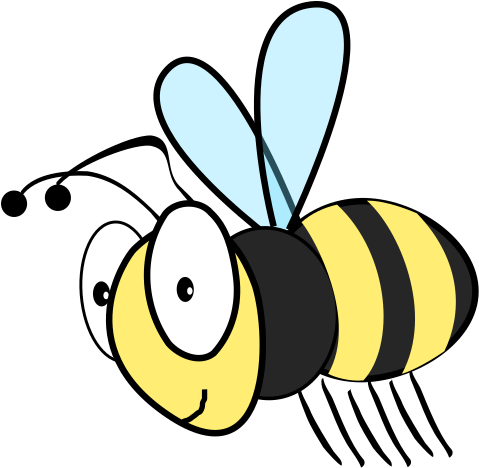 Bee Png Small - Bee Clipart Black And White Png Transparent Png (600x563), Png Download