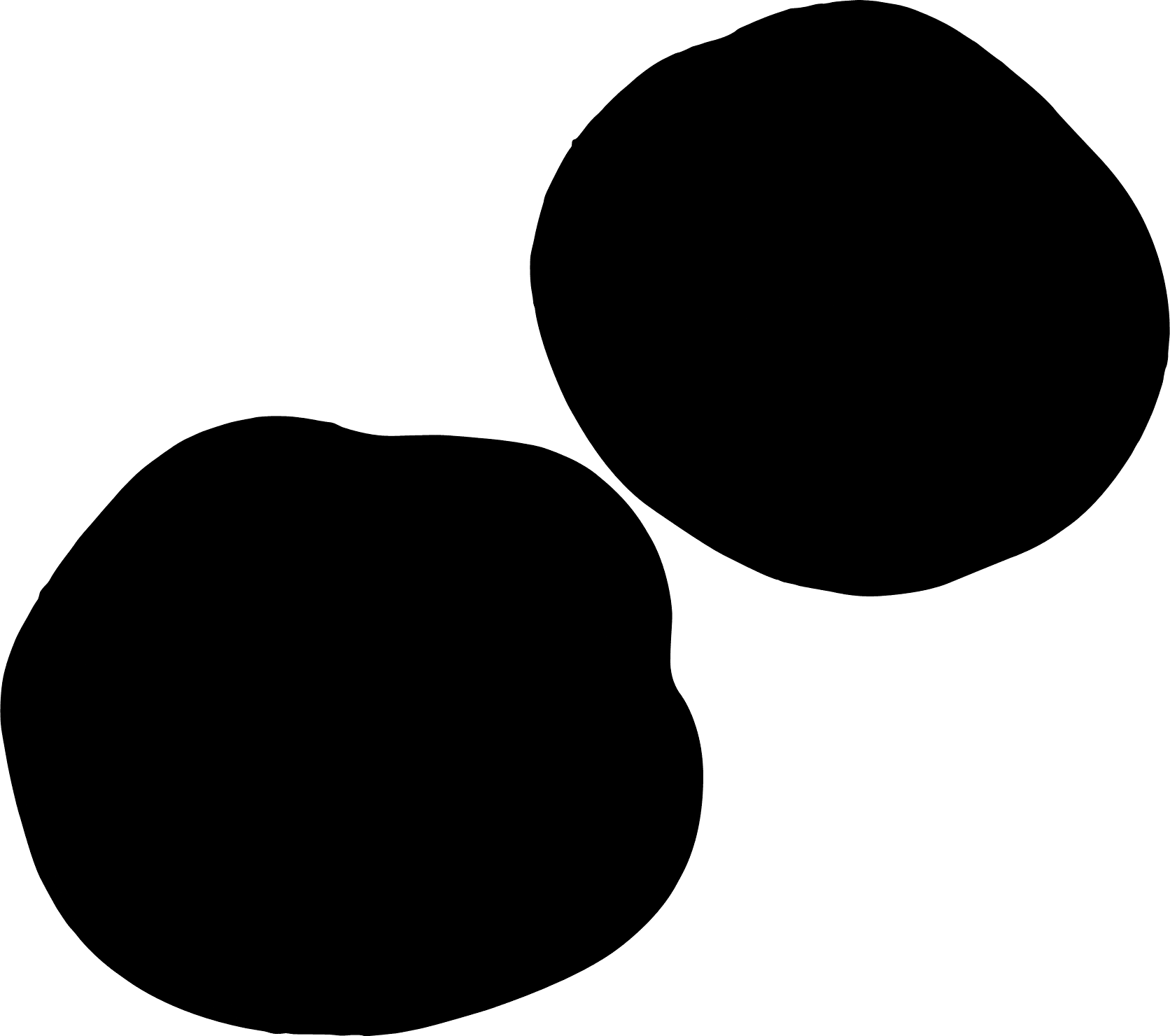 Potato Silhouette - Circle Clipart (1672x1480), Png Download