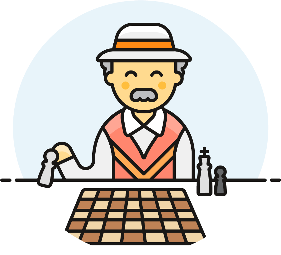 26 Chess Old Male Asian Clipart (902x821), Png Download