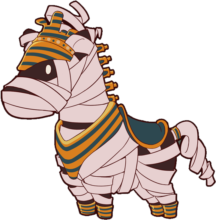 Mummy Horse - Cartoon Clipart (850x800), Png Download
