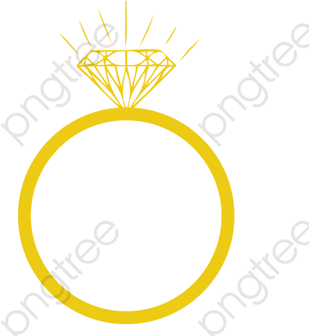 Orange Beautiful Diamond Ring - L Tree Clipart (709x709), Png Download