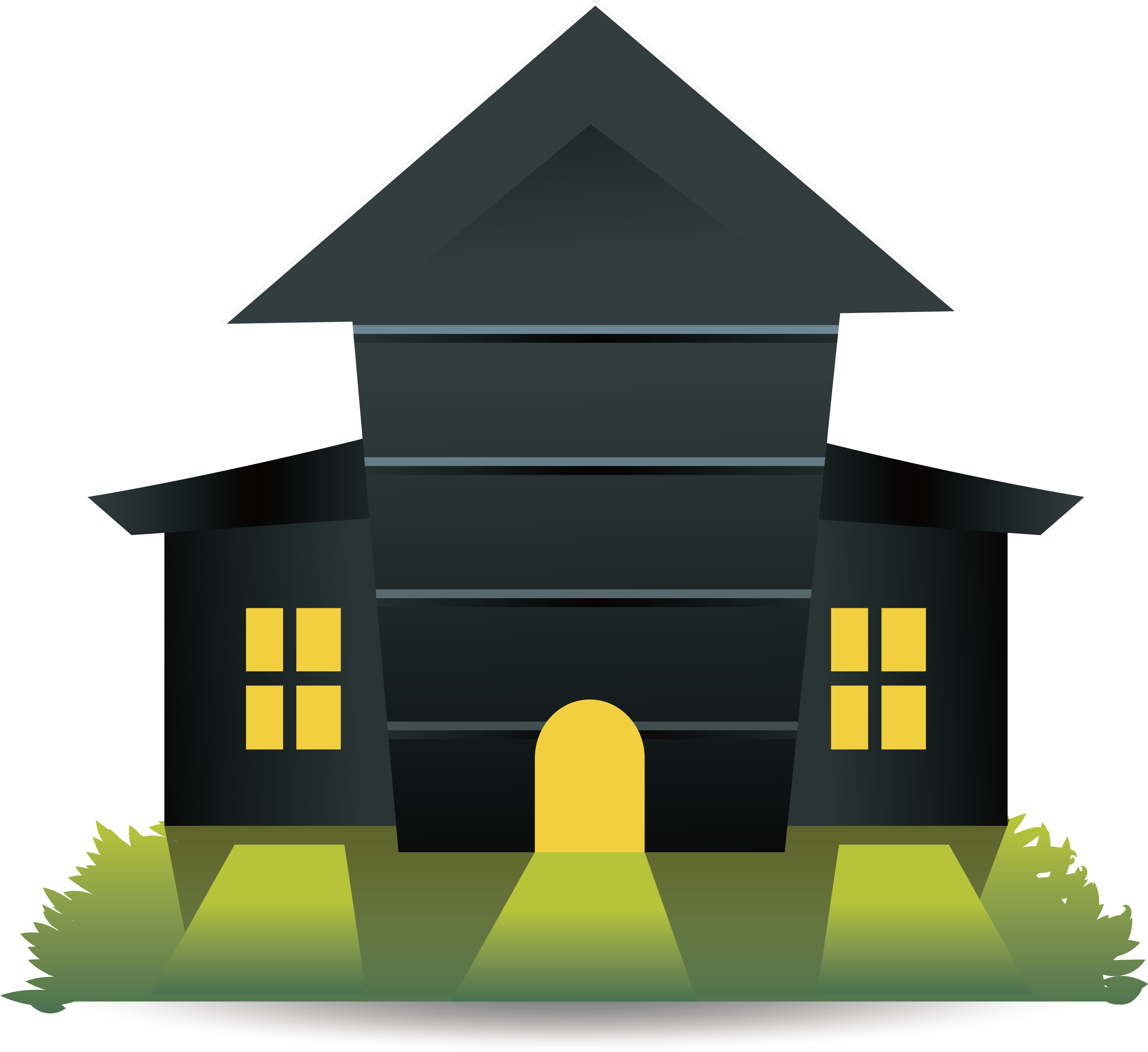 Halloween House Png - House Clipart (3172x2907), Png Download