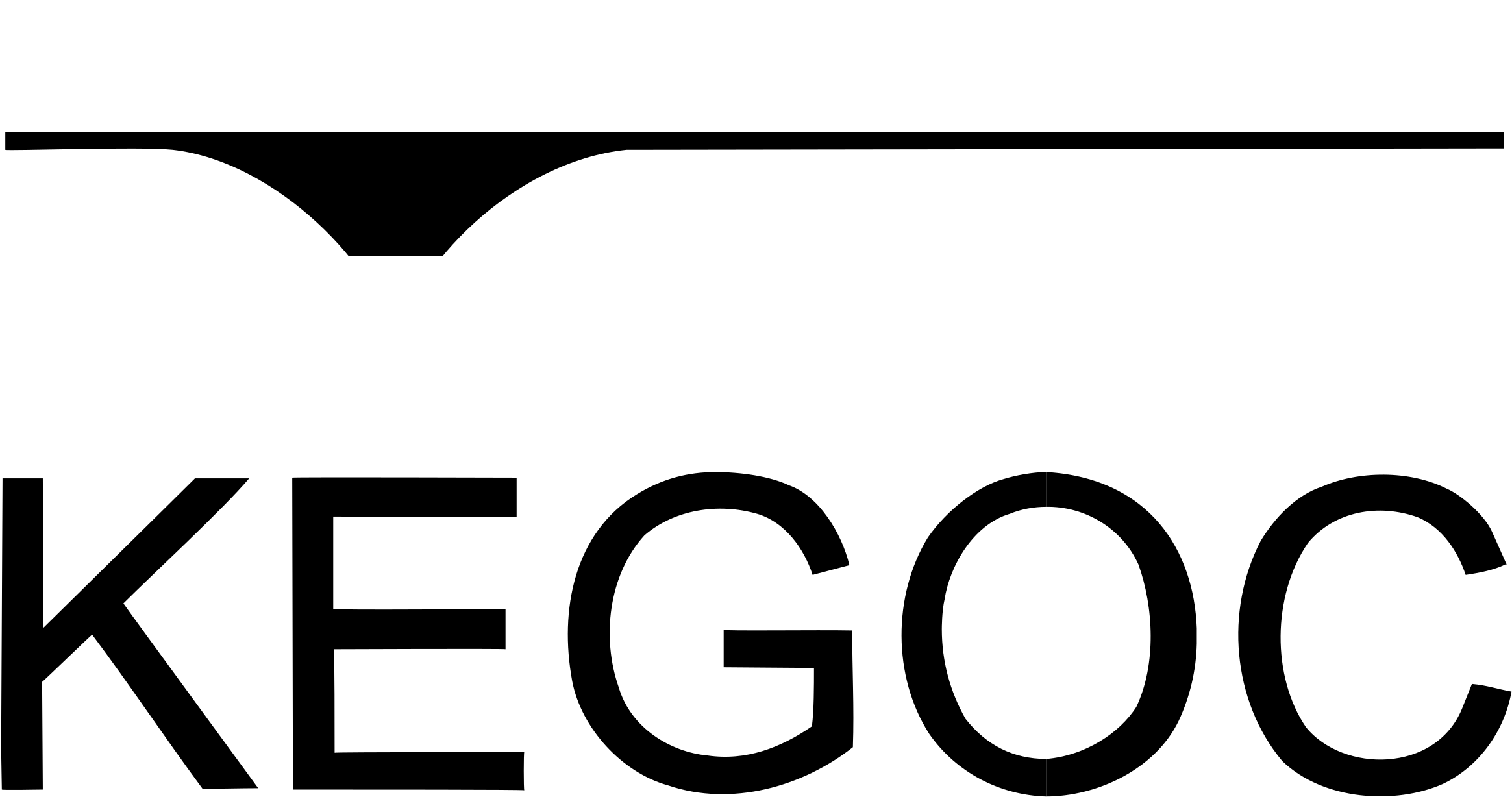 Kegoc Logo Black And White Clipart (2400x1299), Png Download