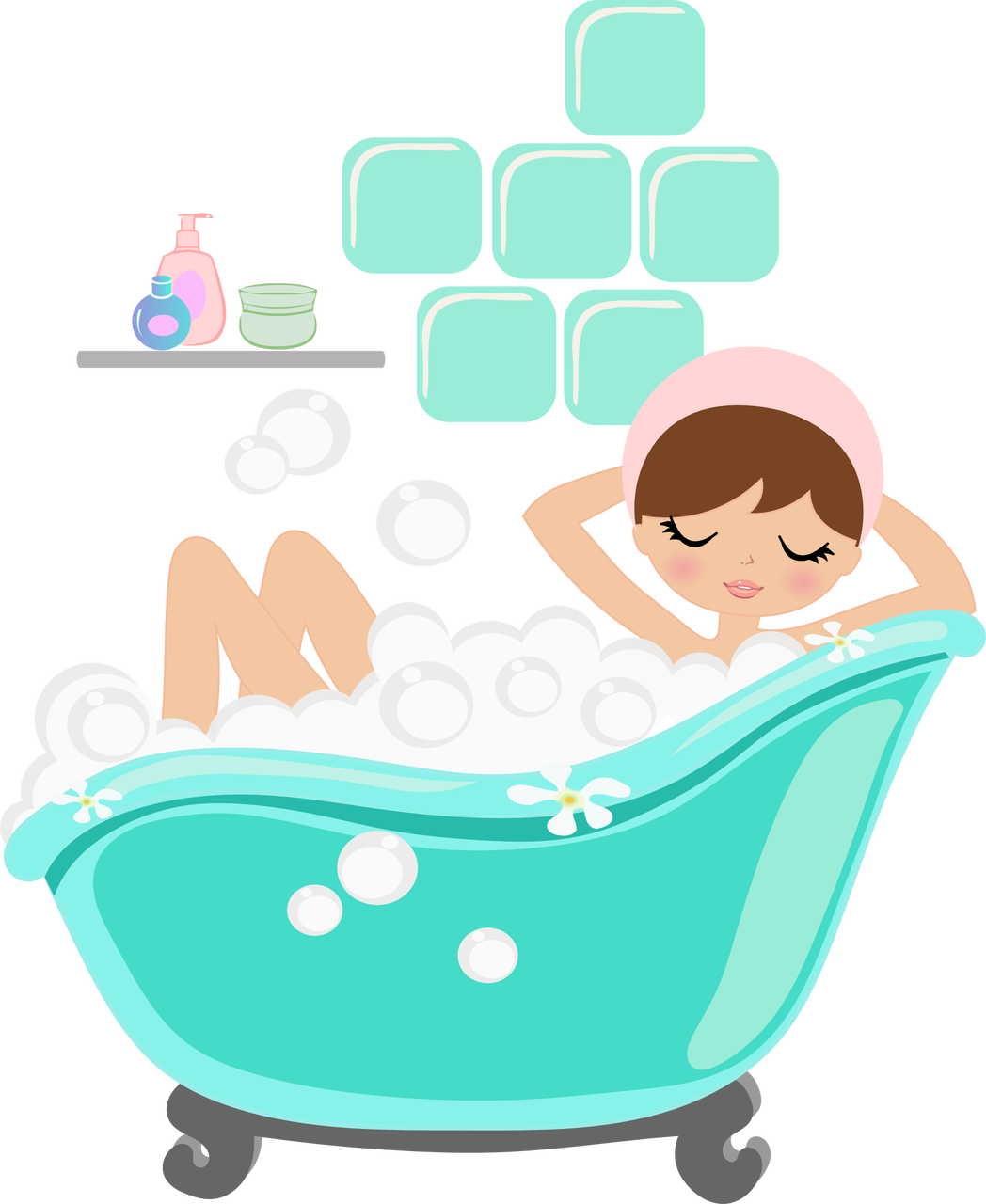 Foamy Bath Tub - Clip Art - Png Download (1048x1280), Png Download