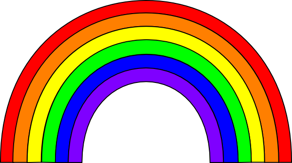 Color Clipart Rainbow Download - Rainbow Clipart - Png Download (600x336), Png Download