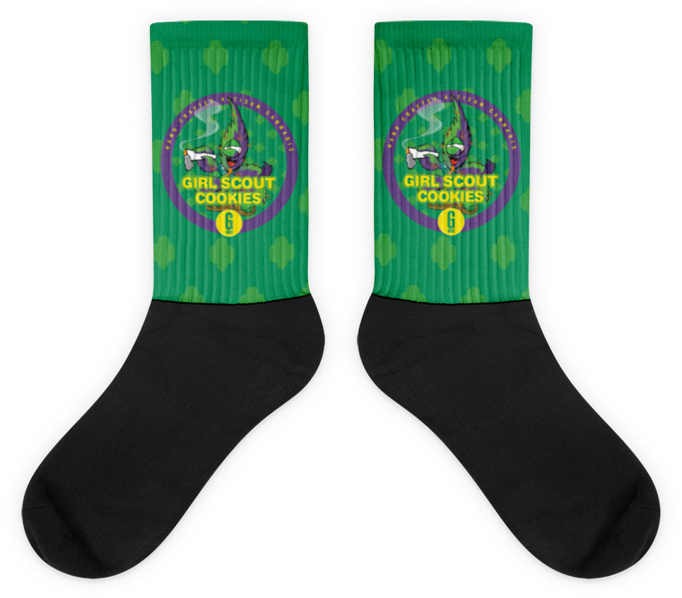 Girl Scout Cookies Gnug Socks - Brazil Socks Clipart (965x847), Png Download
