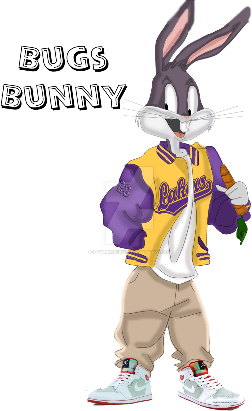 Daffy Duck And Bugs Bunny Basketball - Bugs Bunny Real Life Clipart (814x1326), Png Download