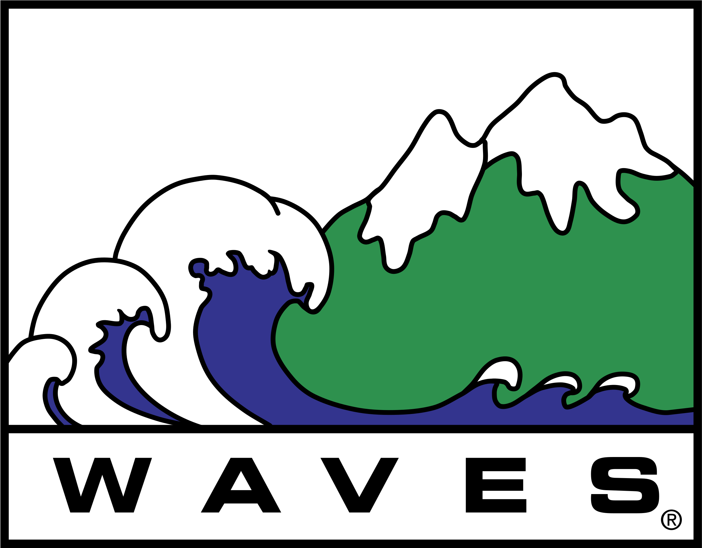 Waves Logo Png Transparent - Waves Clipart (2400x2400), Png Download