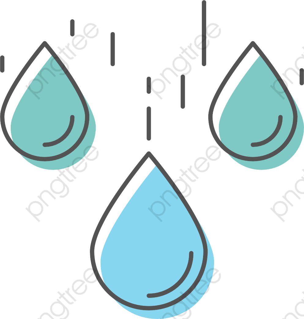 Water Droplet Clipart Scared - 雨滴 卡通 - Png Download (994x1042), Png Download