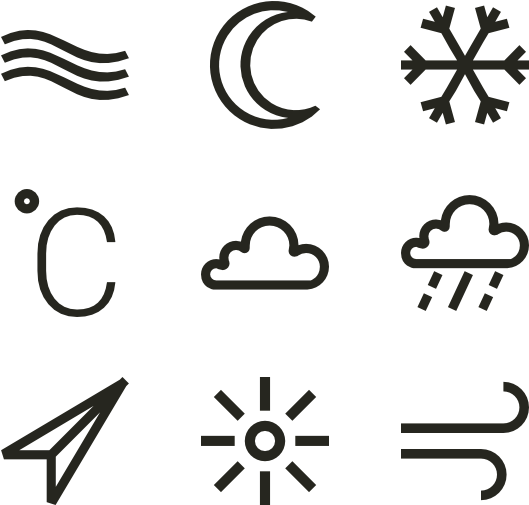 Linear Weather Elements Clipart (600x564), Png Download
