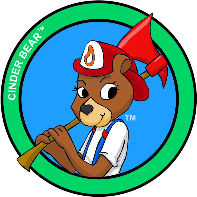 Cinder Bear Is The Fire Safety Bear That Promotes The Clipart (700x700), Png Download