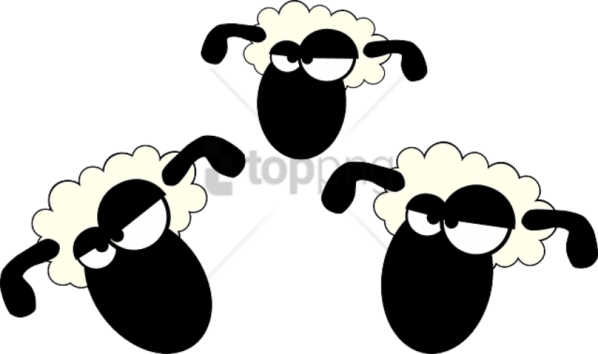 Cute Sheep Png Png Image With Transparent Background - Sheep Head Cartoon Clipart (850x503), Png Download