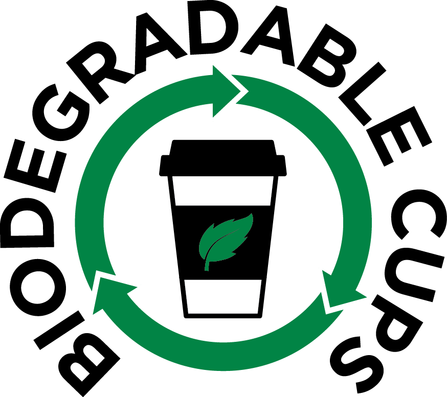 Biodegradable Cups - - Emblem Clipart (874x777), Png Download