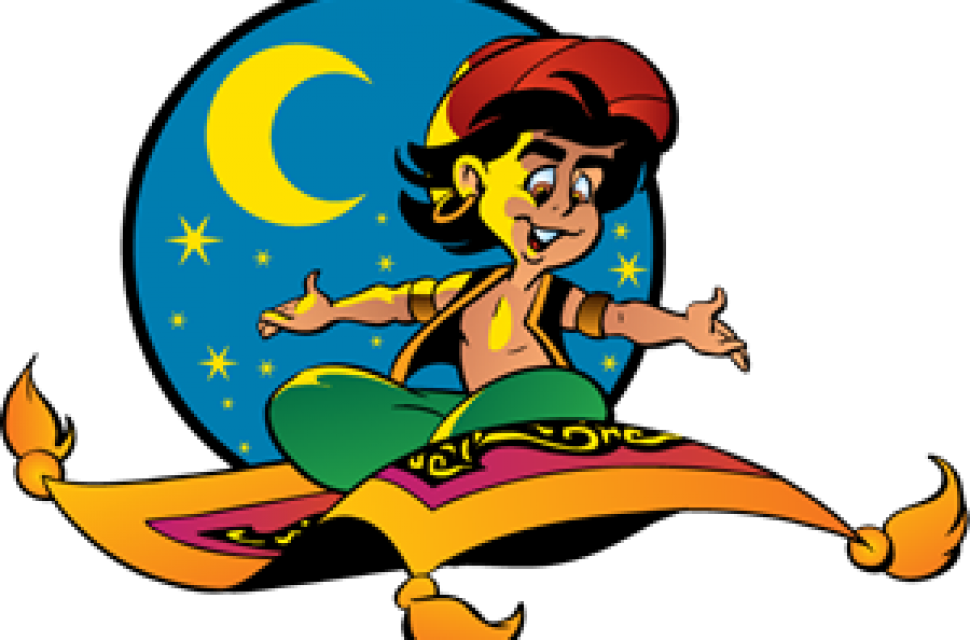 The Forty Thieves - Flying Cartoon Png Clipart (970x640), Png Download