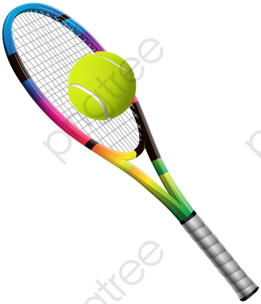 Tennis Ball Clipart Clear Background - Tennis Racket With Ball Png Transparent Png (515x600), Png Download