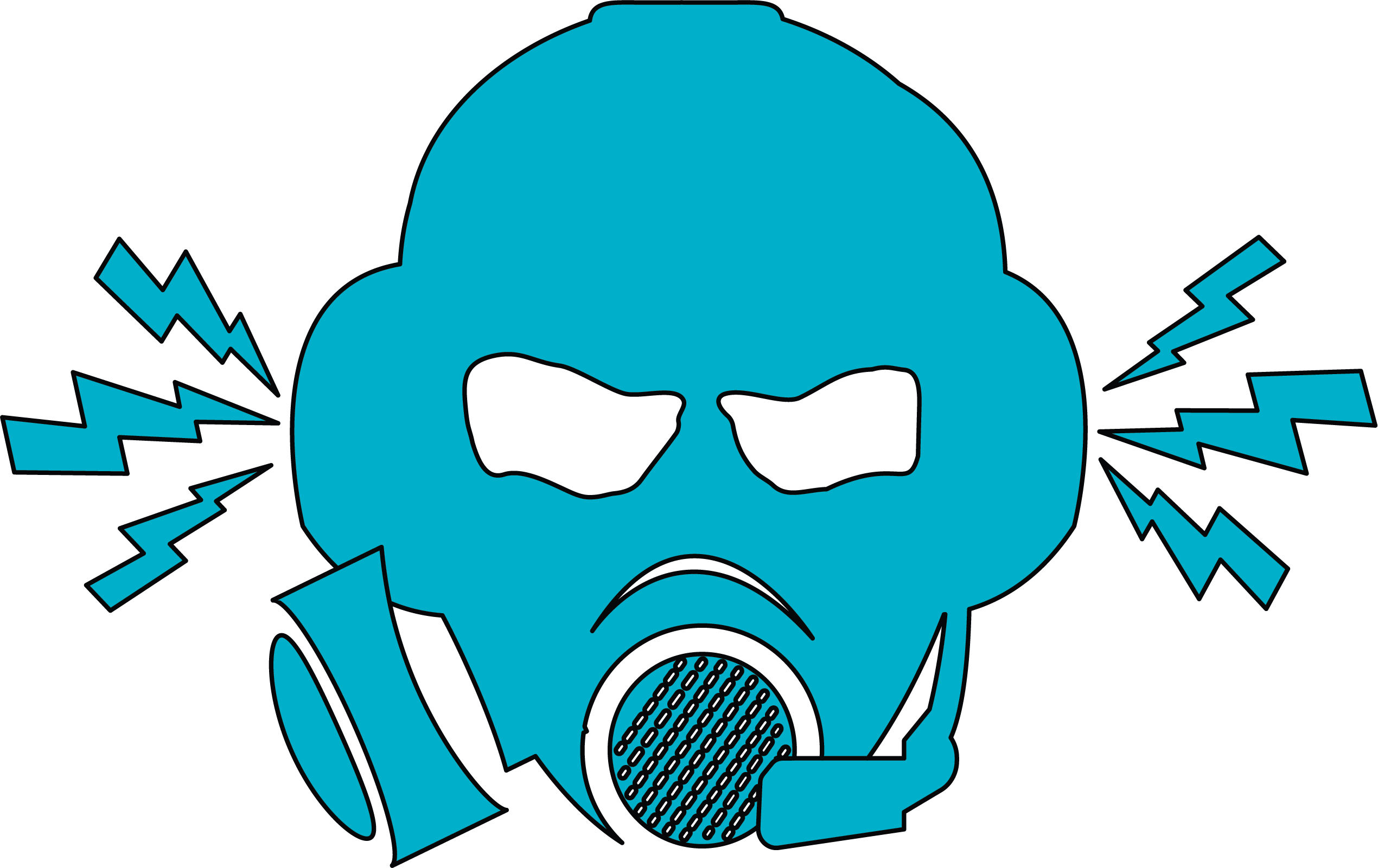 Skull Gas Mask Png Clipart (2540x1601), Png Download