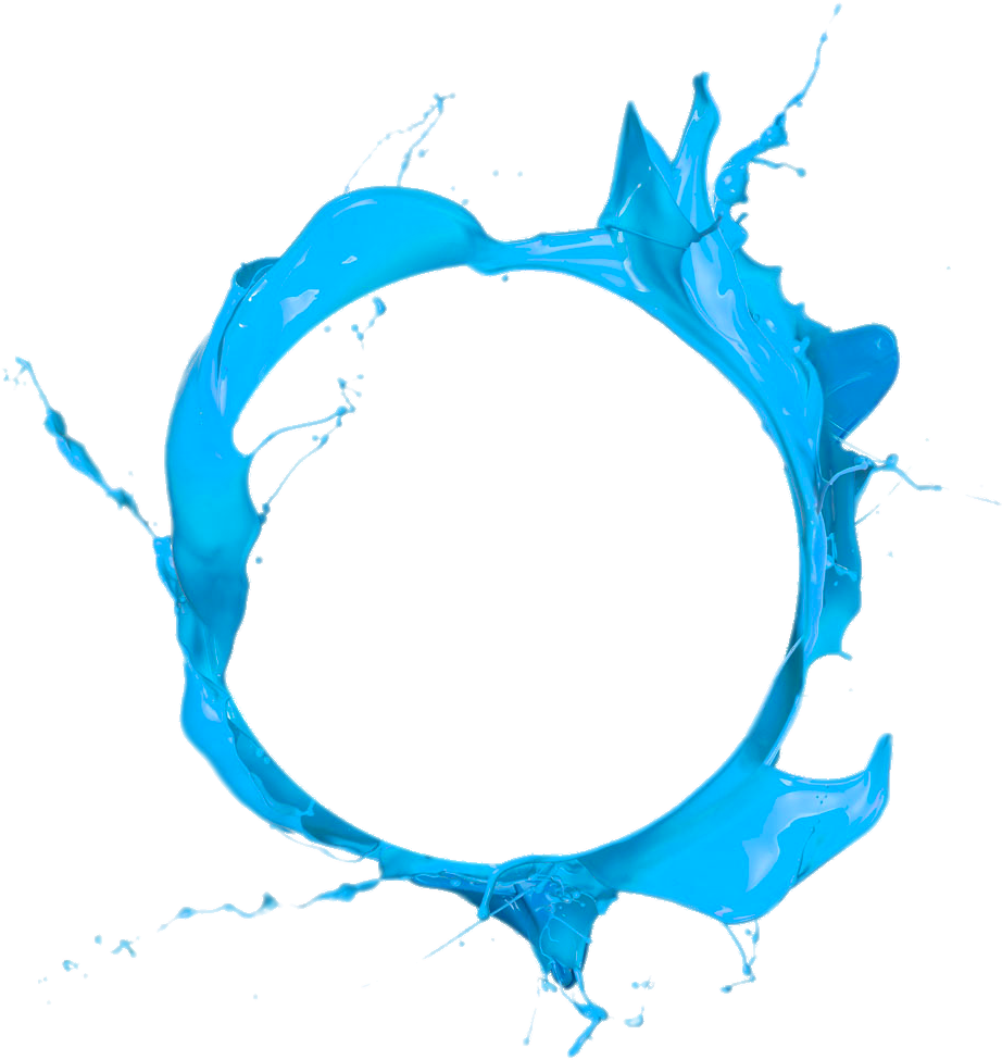 Jpg Royalty Free Circle Paint Blue Clip Art - Blue Paint Splash Png Transparent Png (922x975), Png Download
