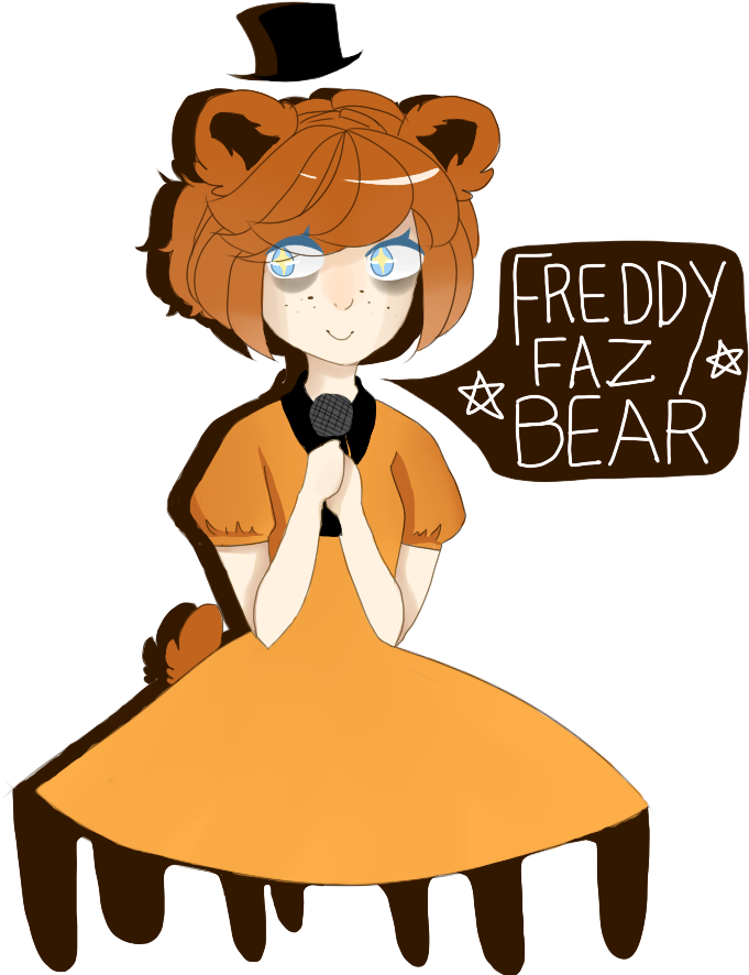 3 - Freddy Fazbear Girl Anime Clipart (800x950), Png Download