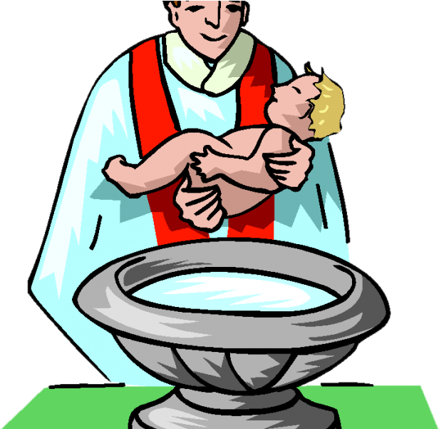Free Baptism Cliparts - Clipart Baby Being Baptised - Png Download (678x600), Png Download