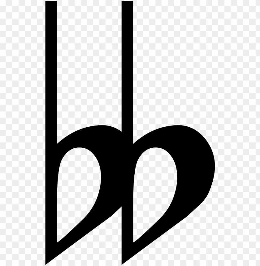 Download Double Flat Note Png Images Background - Double Flat Music Symbol Clipart (840x859), Png Download