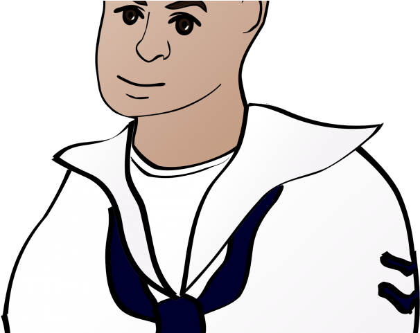 We Present To You A Sailor Clipart Face - Drawing Of Sea Man - Png Download (640x480), Png Download