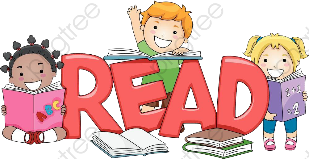 The Children Learn Together, Children Clipart, Go To - Book Children Reading - Png Download (1000x580), Png Download