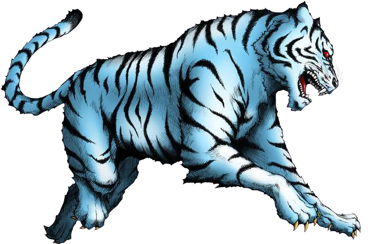 Tiger Png Blue - White Tiger Anime Png Clipart (774x486), Png Download