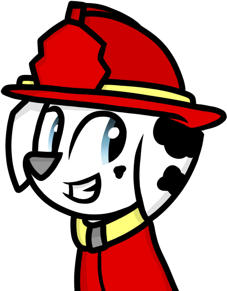 Paw Patrol Marshall By Rainboweevee-da - Portable Network Graphics Clipart (753x965), Png Download