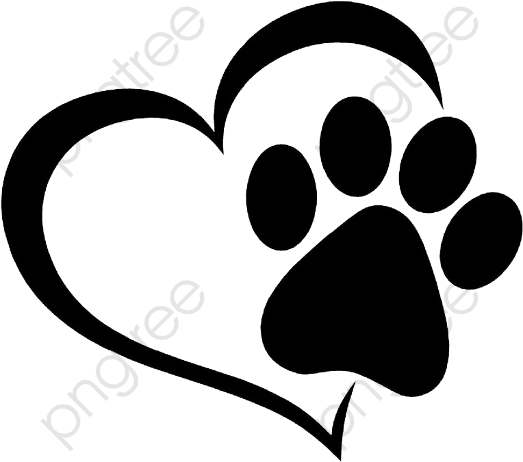 Download Love And Cat Prints Paw Print Heart Clip Art Png Download 4894098 Pinclipart