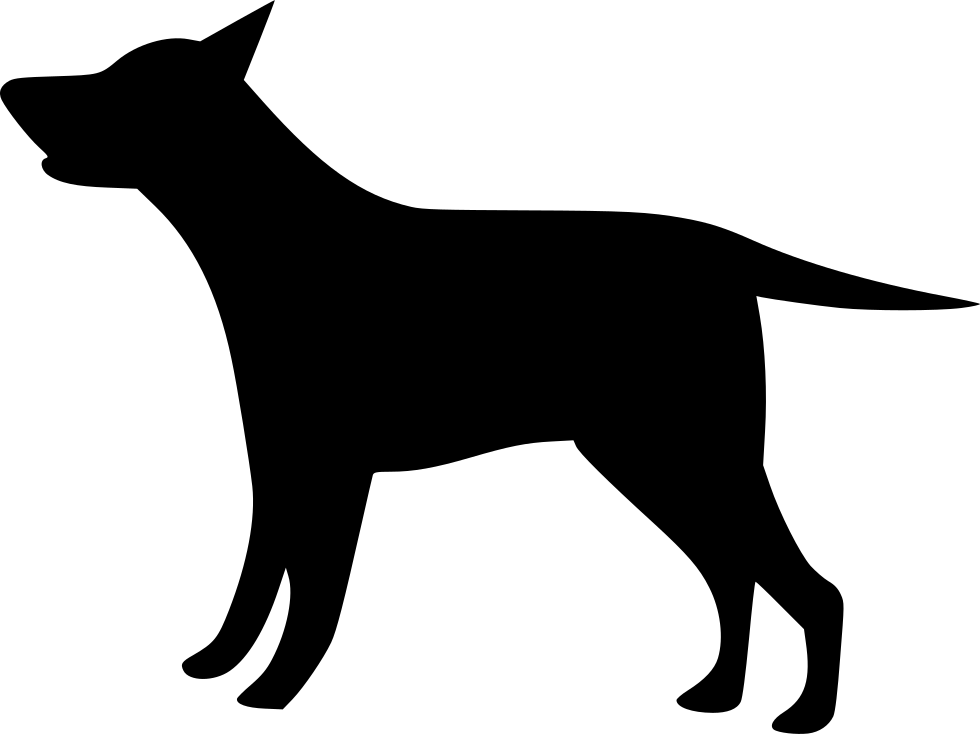 Dog Breed Black Silhouette Clip Art - Guard Dog - Png Download (980x734), Png Download
