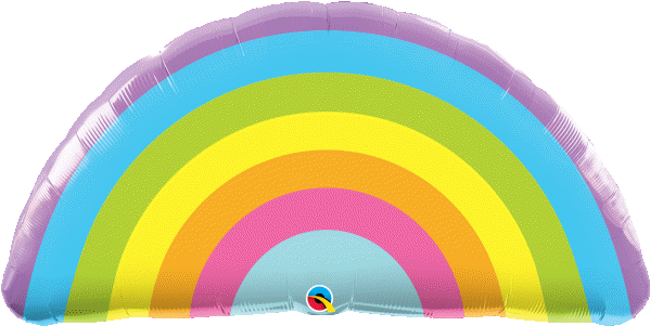 Qualatex Folienballon Regenbogen - Balao Metalizado Arco Iris Clipart (600x600), Png Download