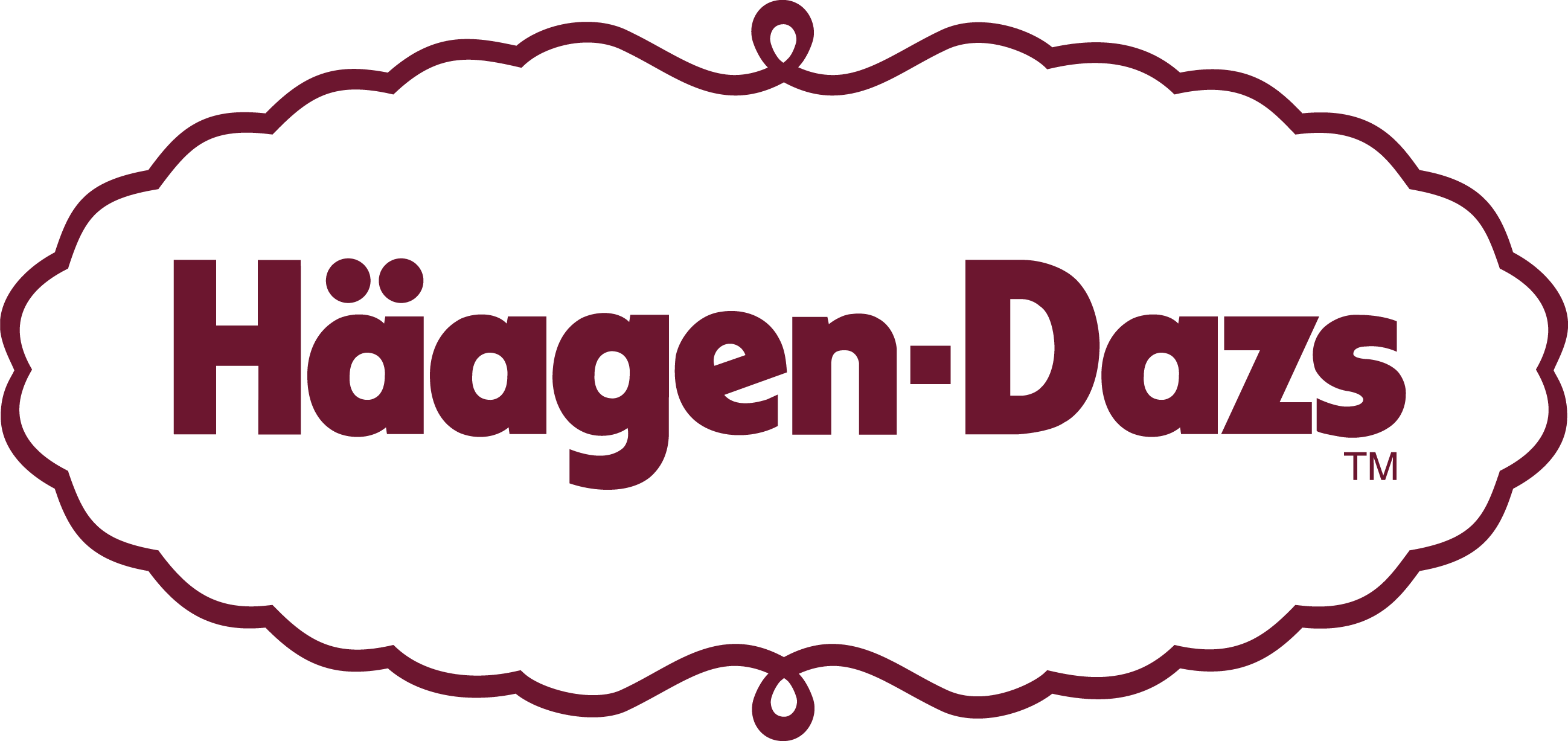 12 Hd Logo Dark Red - Haagen Dazs Clipart (2597x1227), Png Download