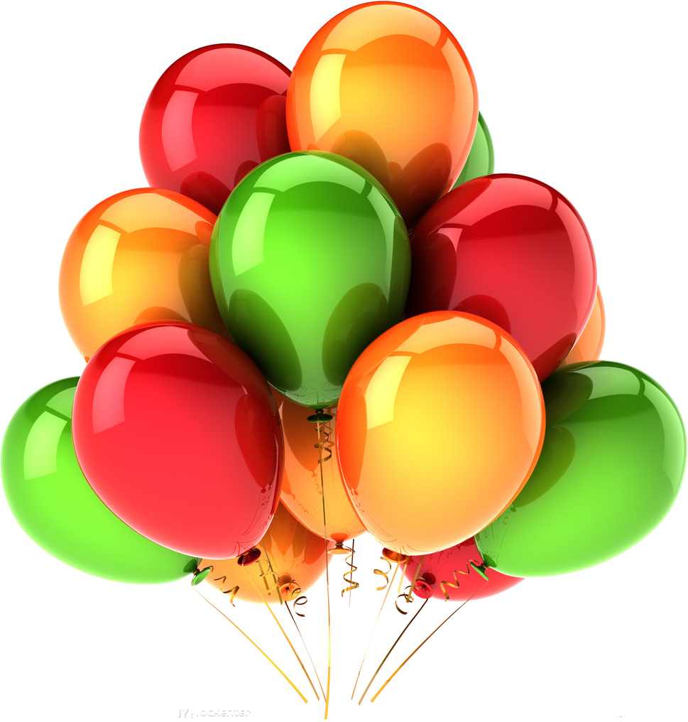 Globos - Birthday Balloons - Balloons Png Clipart (969x1016), Png Download
