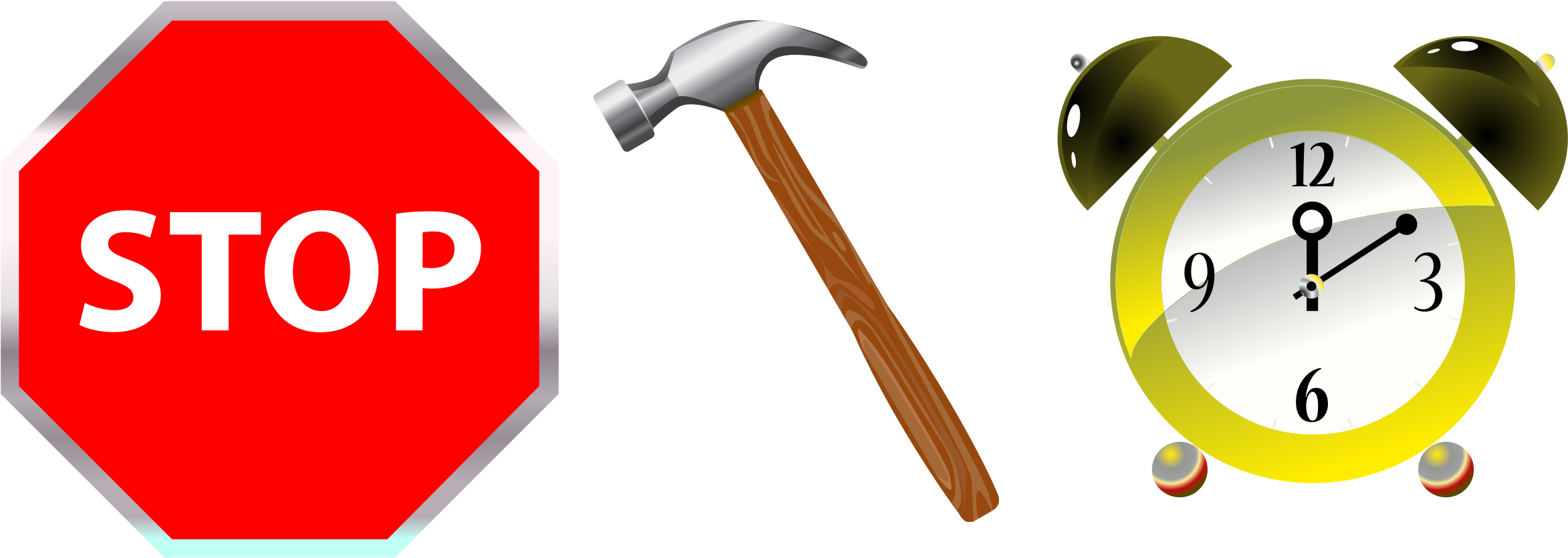 Stop Sign Clip Art Png - Stop Sign Transparent Png (2345x836), Png Download