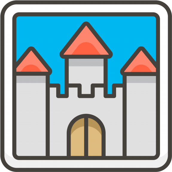 Castle Emoji Icon - Burg Emoji Clipart (866x650), Png Download