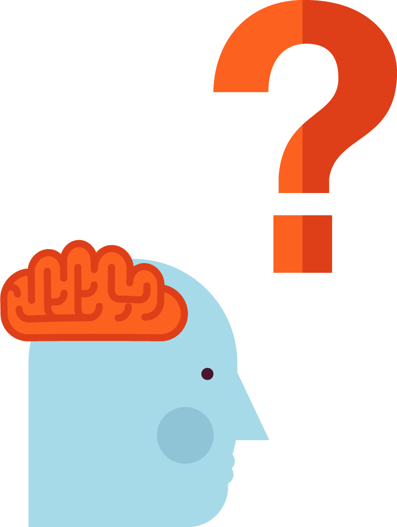 Brain Dude Question Mark - Question Mark Png Brain Clipart (800x1062), Png Download